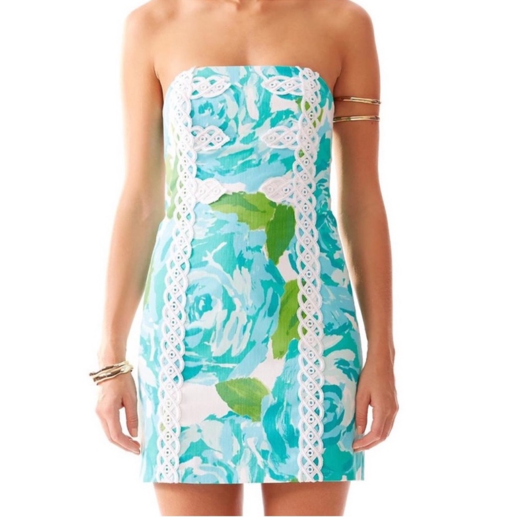 New Lilly Pulitzer Tansy Shift Dress In Poolside Blue Size 2